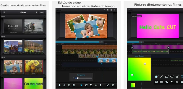 Divulgação do aplicativo de vídeo Cute Cut