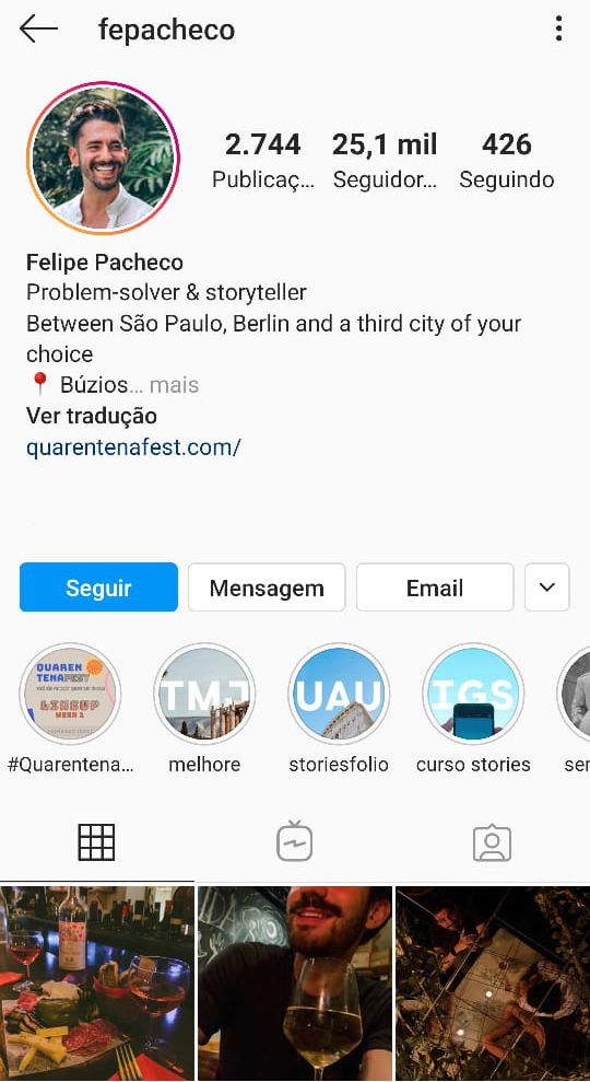 perfil do Fe Pacheco