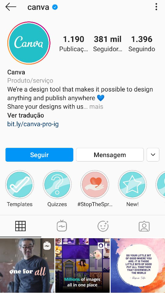 Perfil Canva