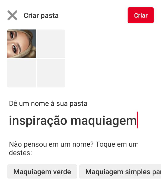 Exemplo de como salvar um Pin no Pinterest 